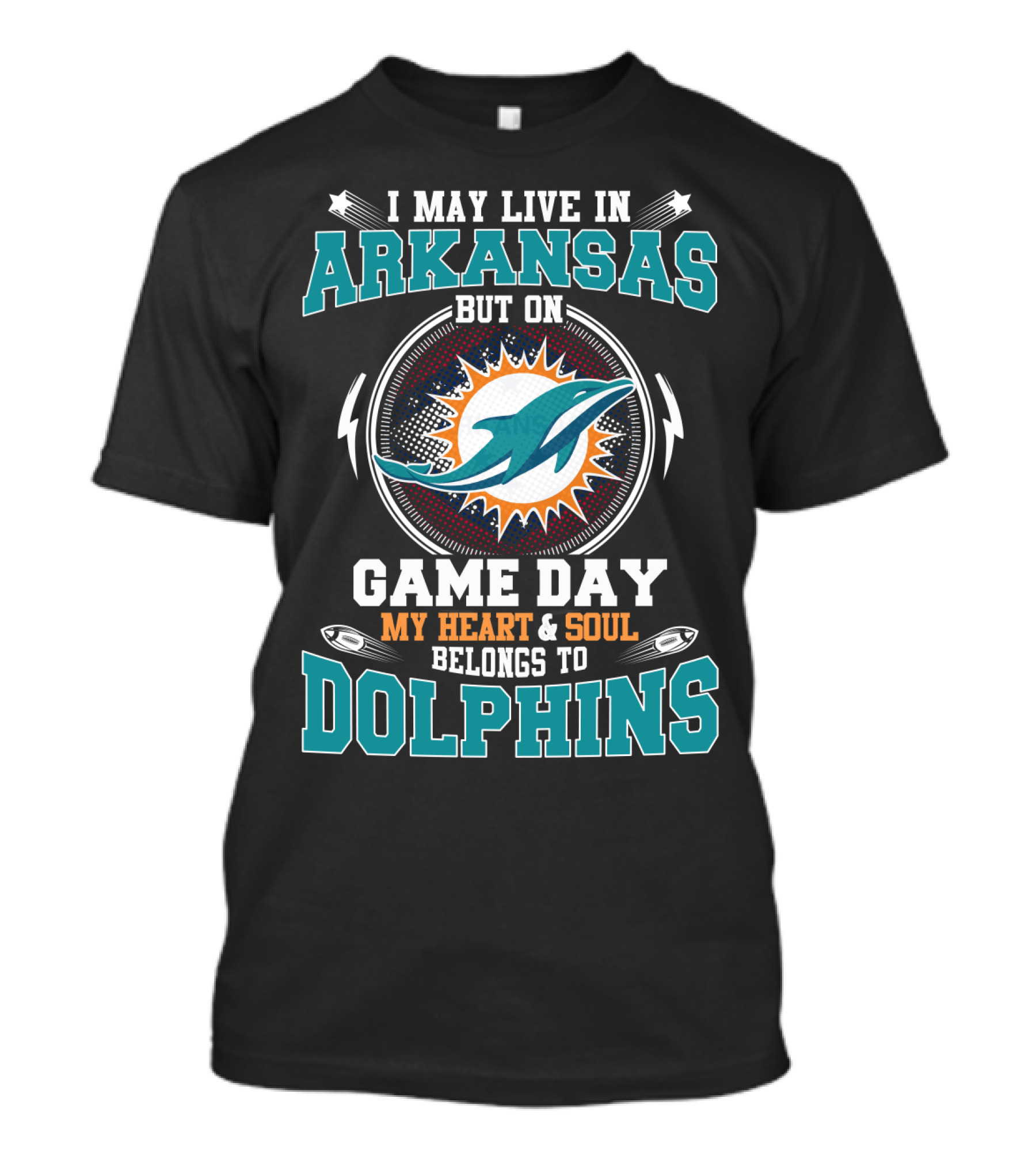 Arkansas Game Day My Heart & Soul Belongs To Dolphins T-Shirt