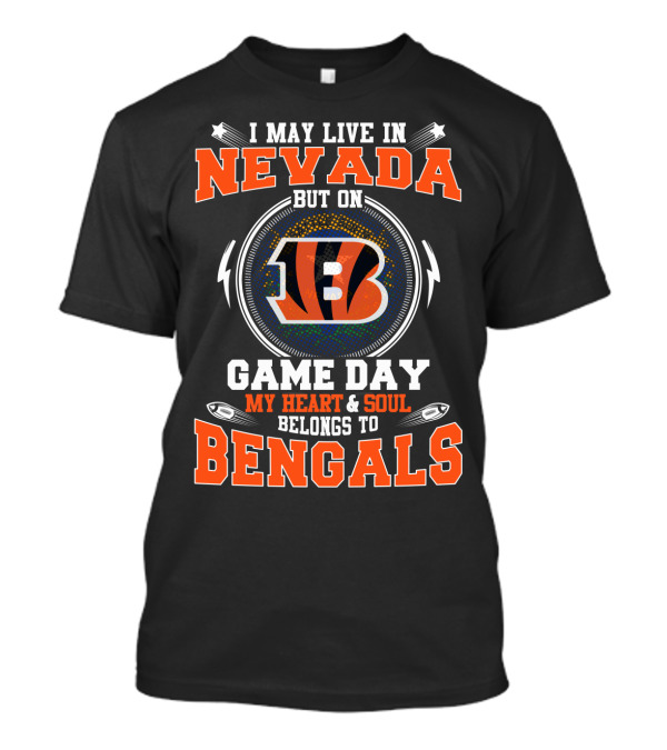 Nevada Game Day Heart And Soul Belongs To Bengals T-Shirt
