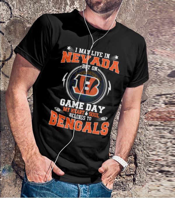 Nevada Game Day Heart And Soul Belongs To Bengals T-Shirt