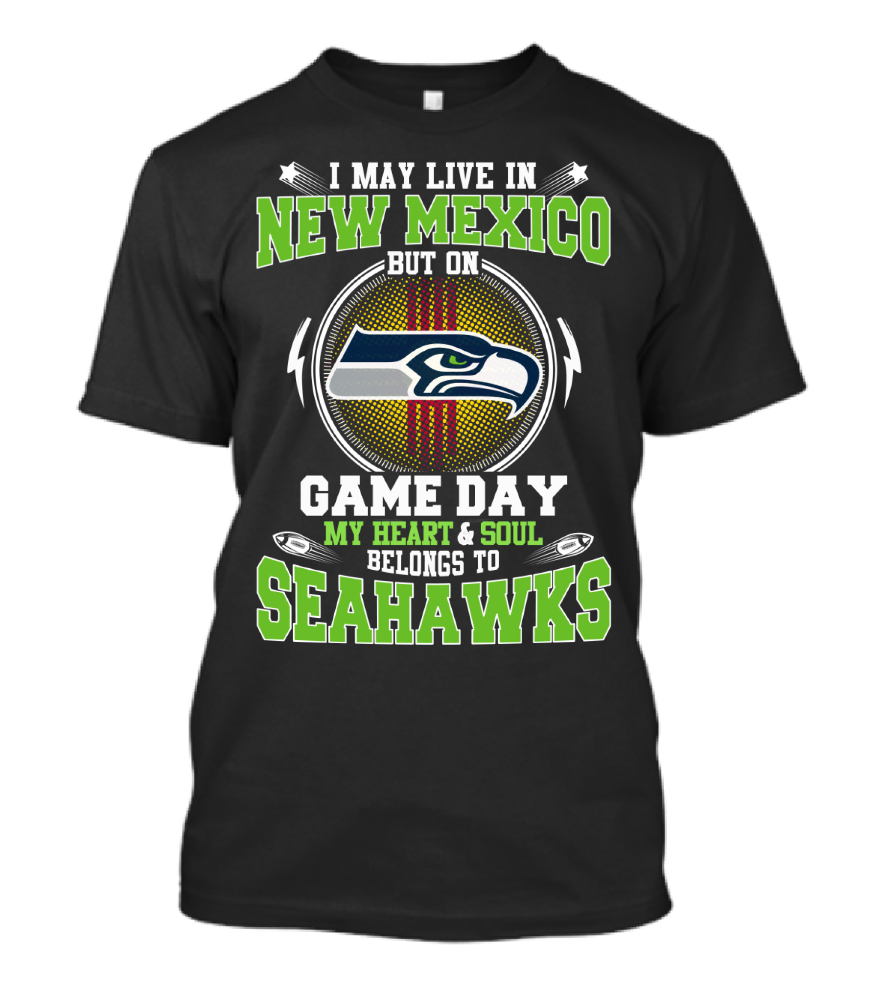 New Mexico Game Day Heart & Soul Belongs To Seahawks T-Shirt