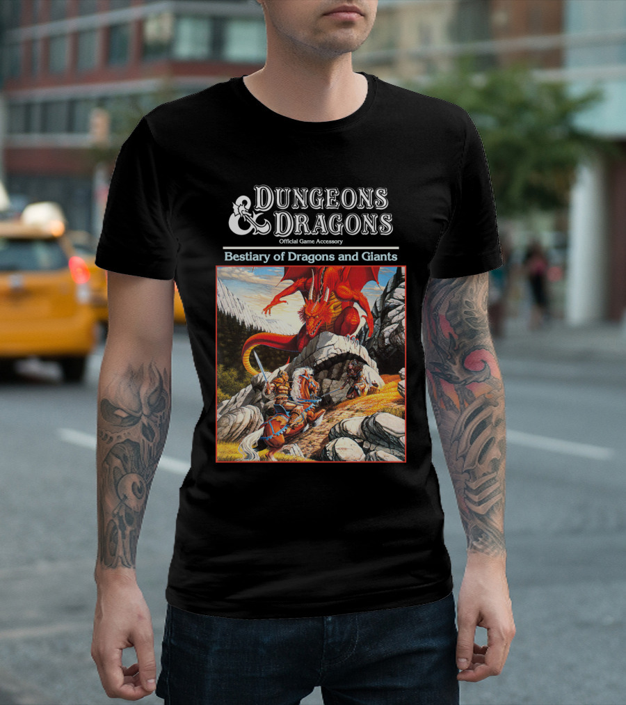 Dungeons and Dragons Bestiary of Dragons and Giants Official Game Accessory T-Shirt