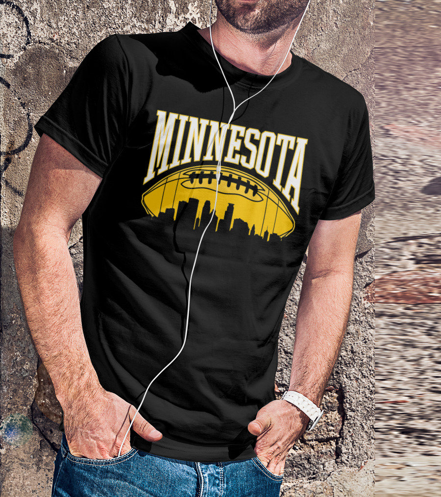 Minnesota Football Skyline Vintage Viking MN T-Shirt