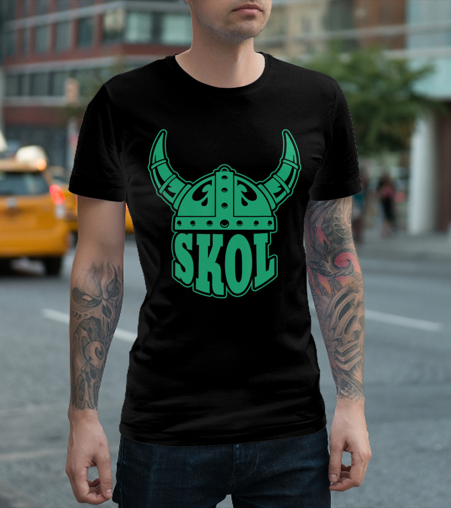 Skol Viking Helmet Nordic Symbols Vikings T-Shirt
