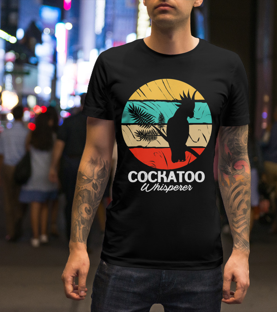 Cockatoo Whisperer Vintage Sunset Cockatiel T-Shirt