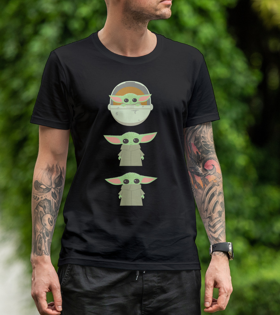 The Child Floating Pod Cartoon Characters T-Shirt