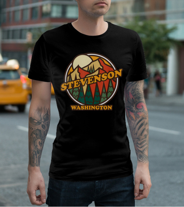 Stevenson Washington Vintage Mountain Hiking Adventure T-Shirt
