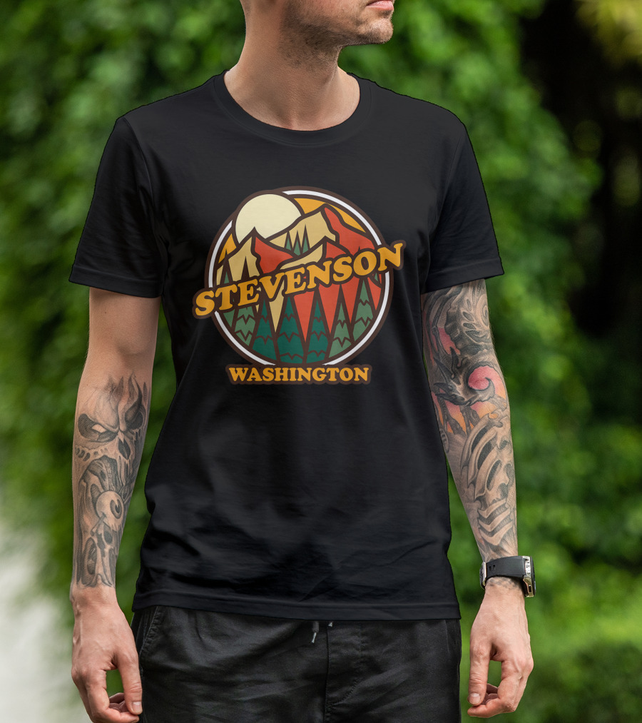 Stevenson Washington Vintage Mountain Hiking Adventure T-Shirt