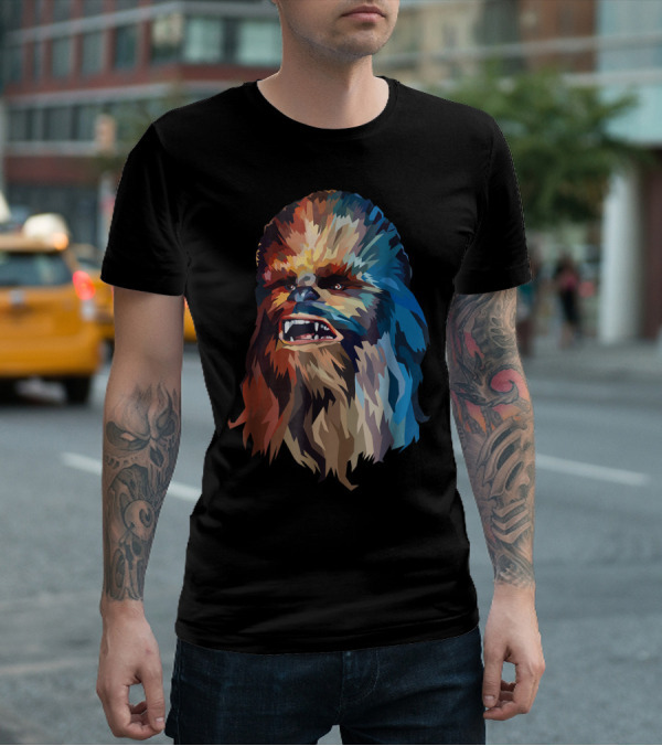 Chewbacca Multicolor Geometric T-Shirt