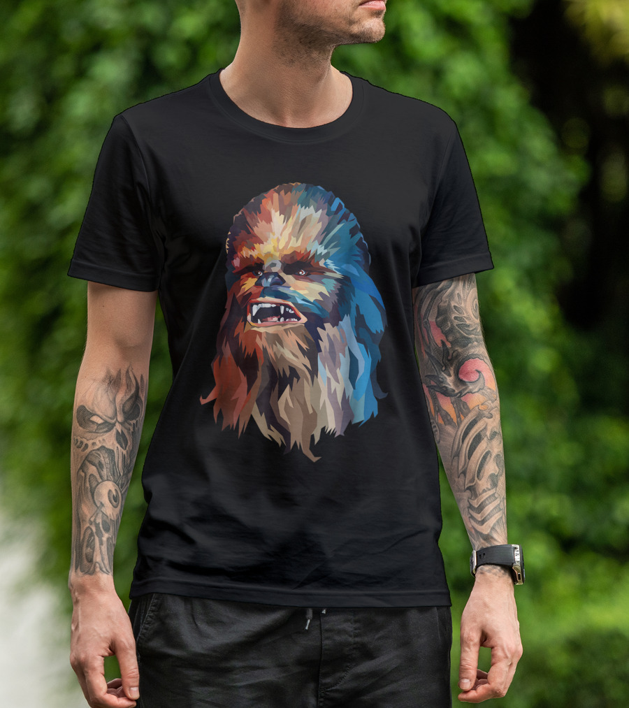 Chewbacca Multicolor Geometric T-Shirt