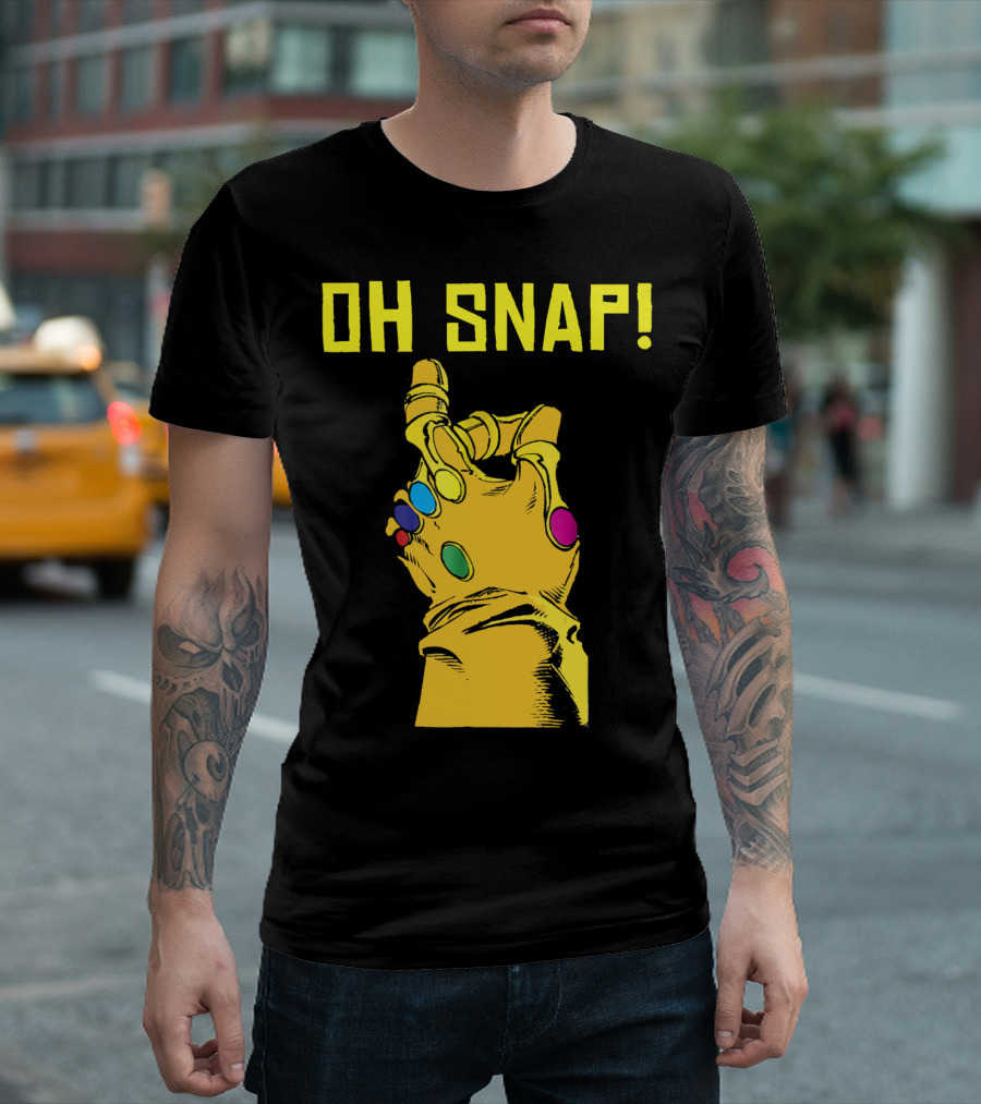 OH SNAP Infinity Gauntlet Glove with Stones T-Shirt