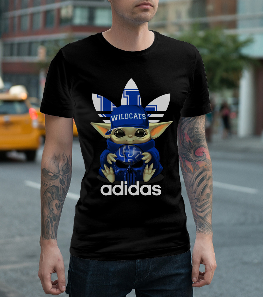 Wildcats Kentucky Yoda UK Logo Triofoil Hat T-Shirt