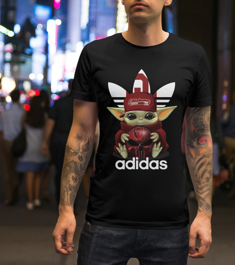 Oklahoma Sooners Baby Yoda Cap T-Shirt
