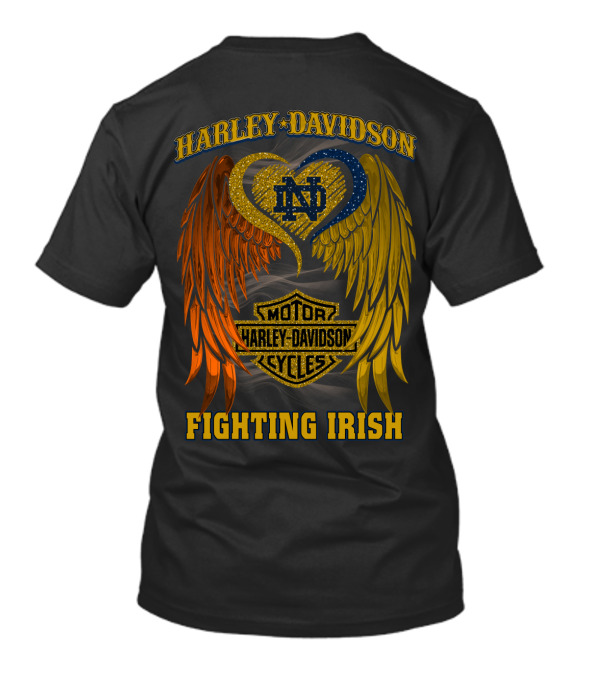 Harley Davidson Notre Dame Fighting Irish Motor Cycles T-Shirt
