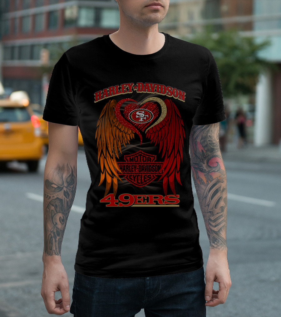 Harley Davidson Motor Cycles San Francisco 49ers T-Shirt