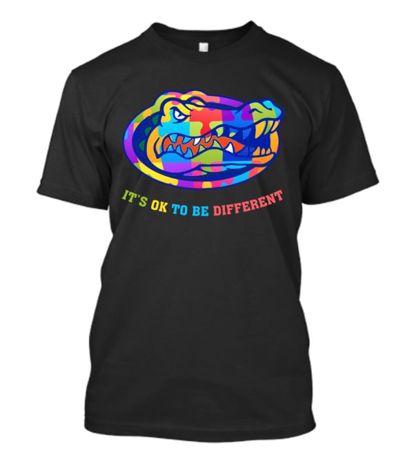 Gators It's OK To Be Different Multicolored Styled Alligator T-Shirt