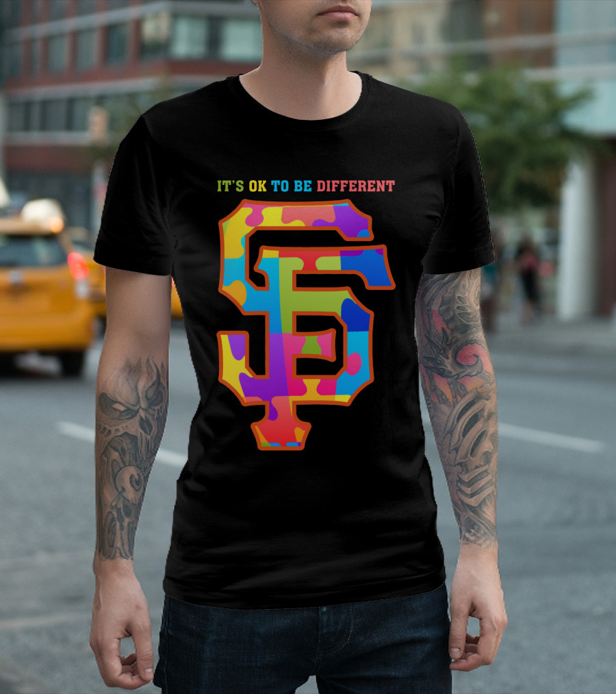 San Francisco Giants It's OK To Be Different Colorful T-Shirt