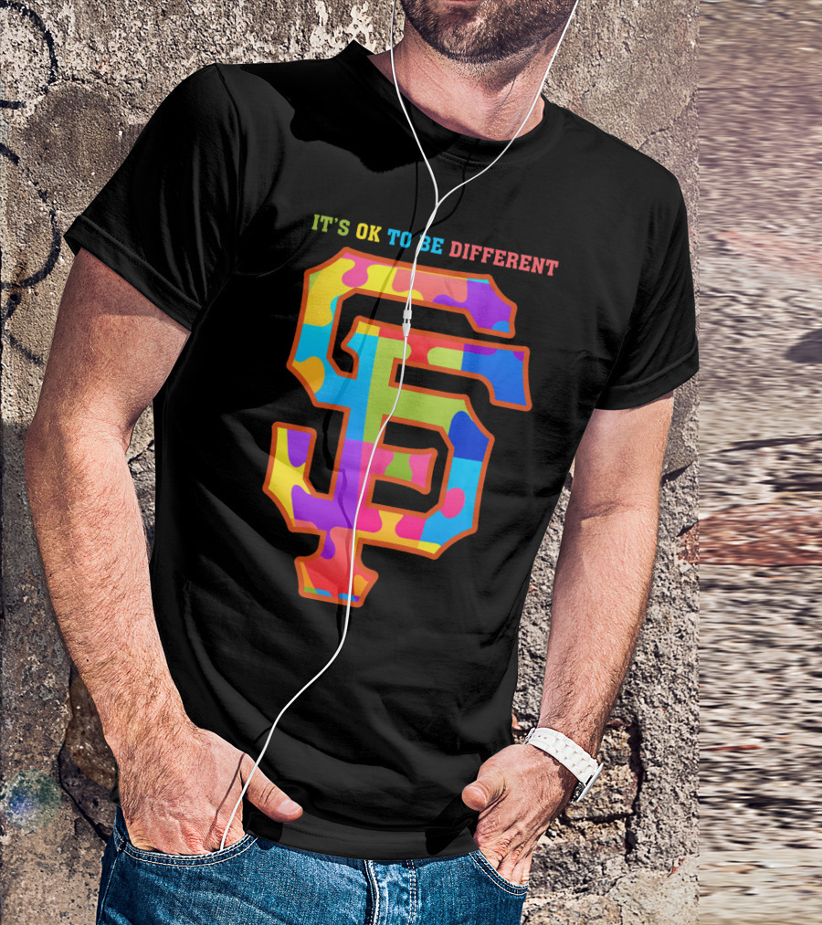 San Francisco Giants It's OK To Be Different Colorful T-Shirt