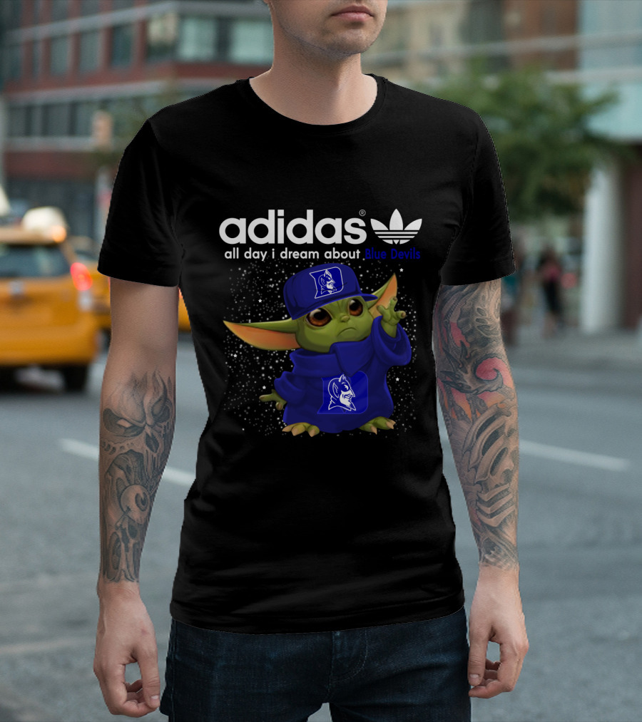 All Day I Dream About Blue Devils Yoda T-Shirt