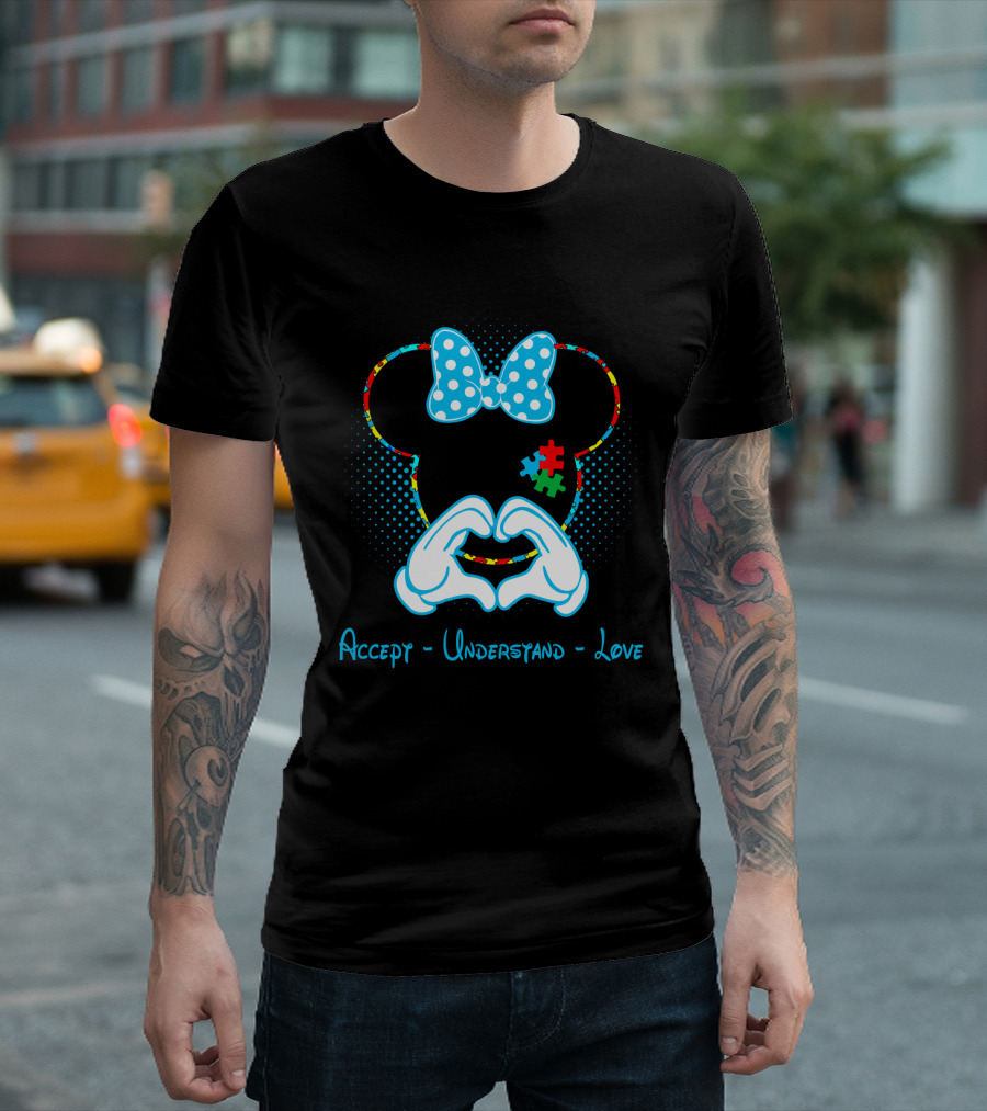 Accept Understand Love Minnie Mouse Autism Awareness T-Shirt