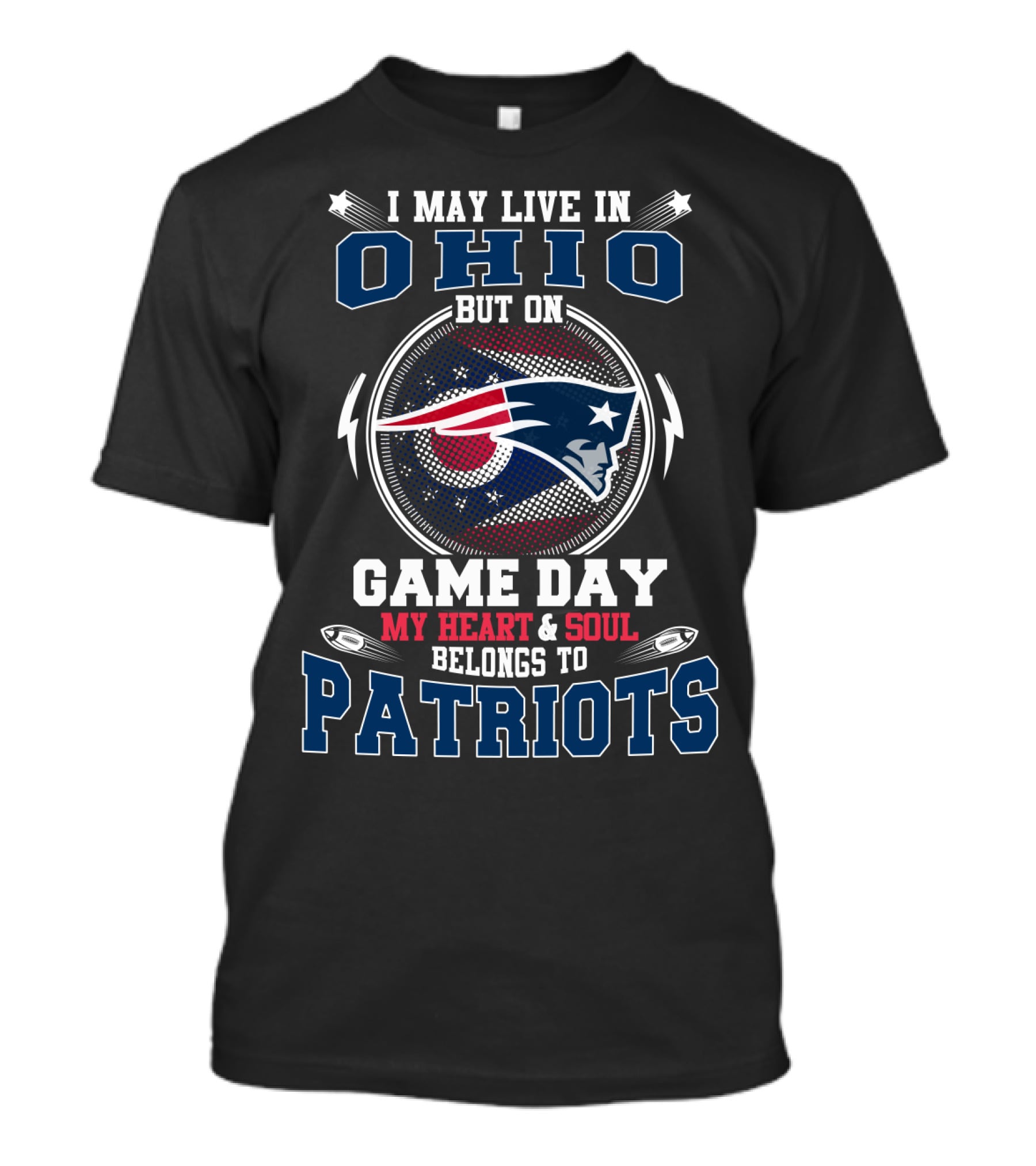 OHIO Game Day My Heart And Soul Belongs To Patriots T-Shirt
