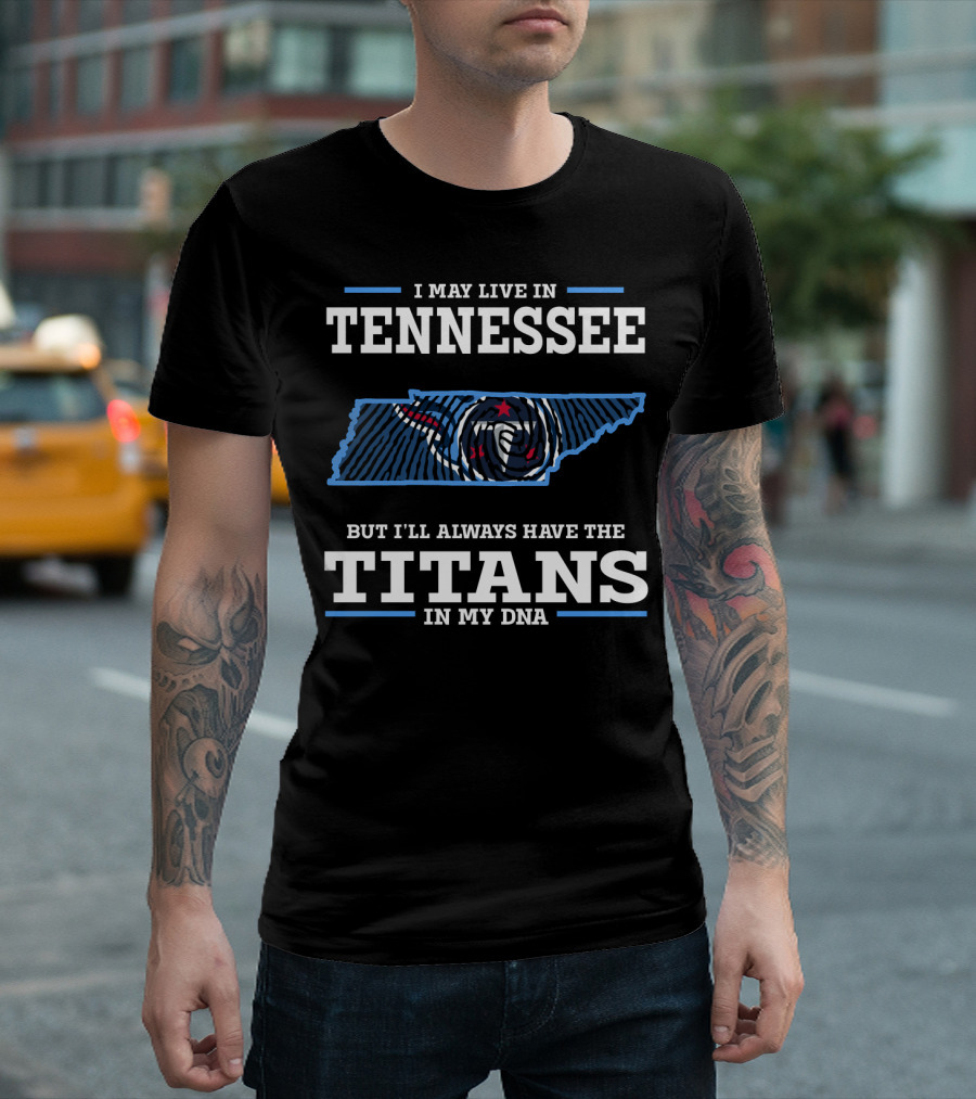 Tennessee Titans in My DNA Map T-Shirt