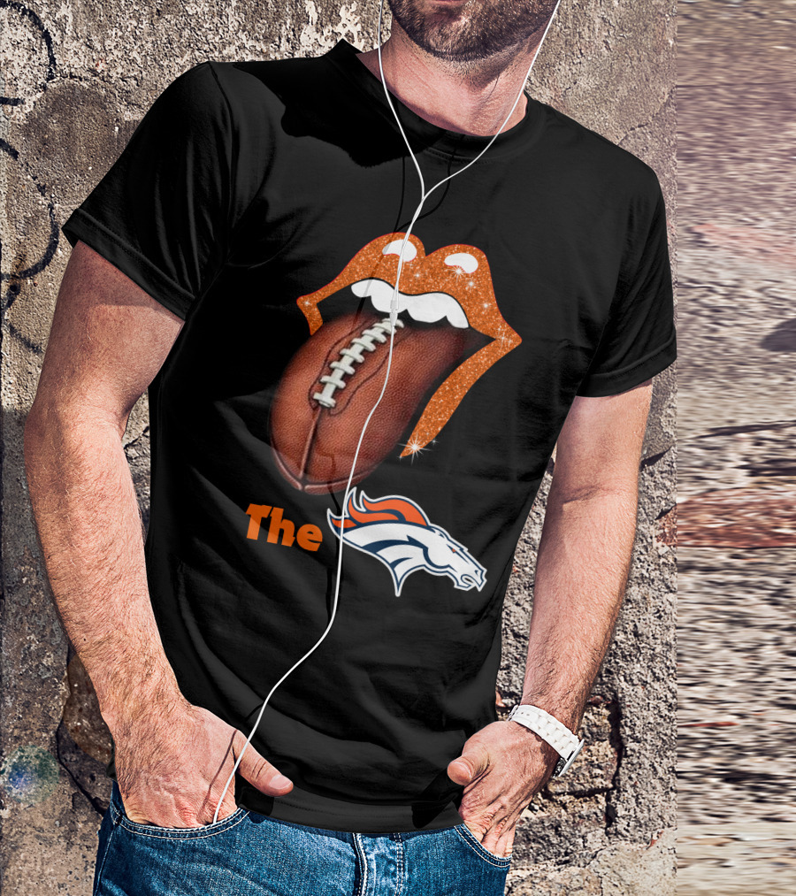 The Broncos Football Tongue Sports Fan T-Shirt