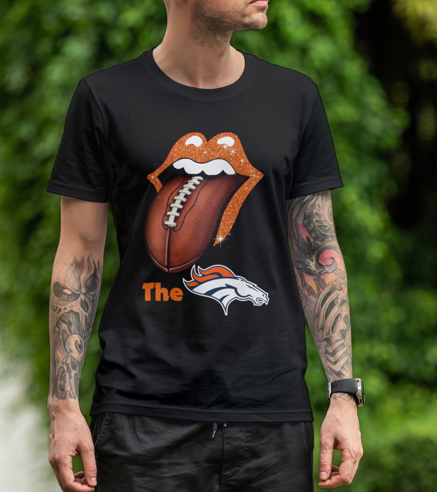 The Broncos Football Tongue Sports Fan T-Shirt