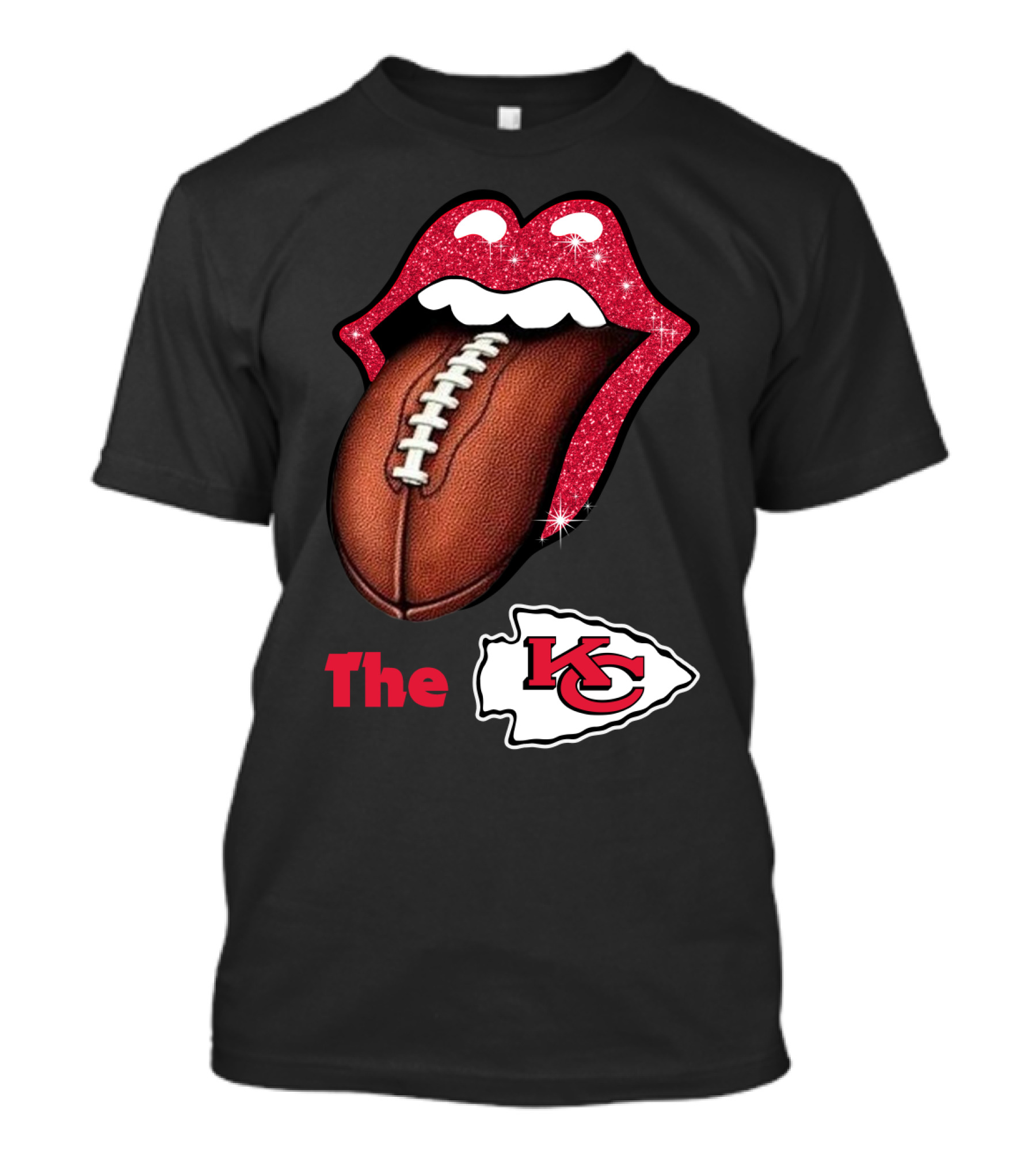 The KC Chiefs Football Lips T-Shirt