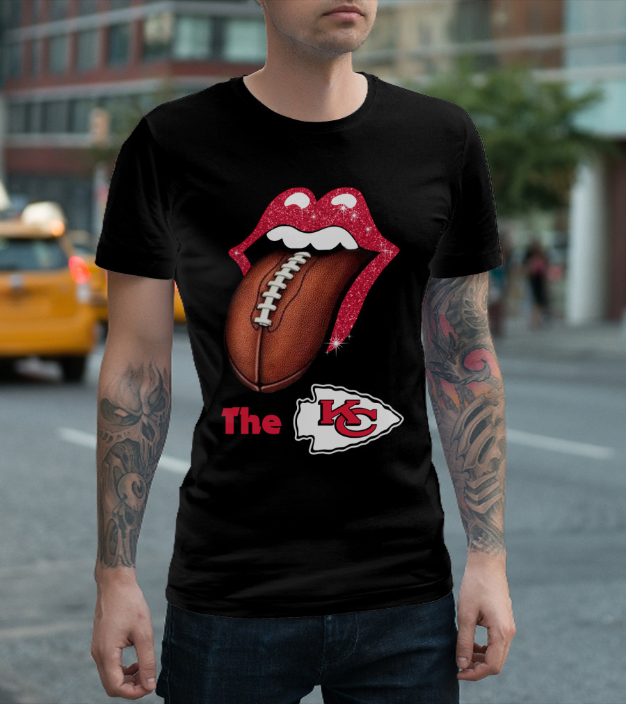 The KC Chiefs Football Lips T-Shirt