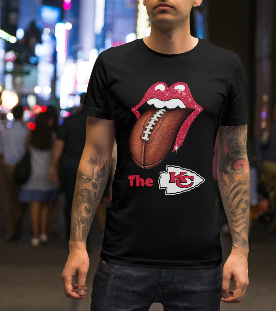 The KC Chiefs Football Lips T-Shirt