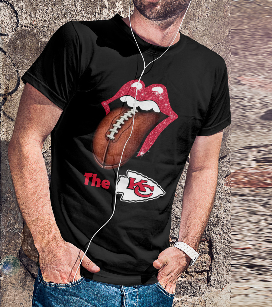 The KC Chiefs Football Lips T-Shirt