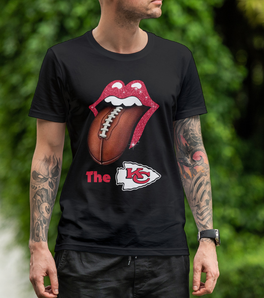 The KC Chiefs Football Lips T-Shirt