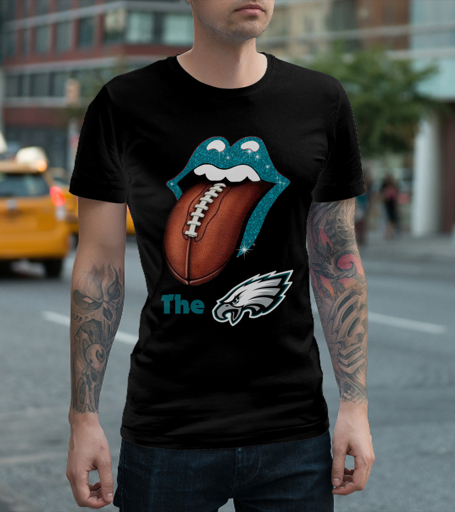 The Smile Eagles Tongue Football Philadelphia Eagles T-Shirt