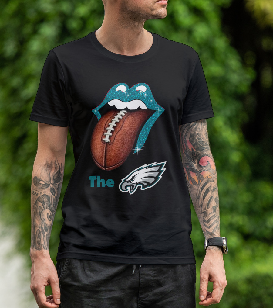 The Smile Eagles Tongue Football Philadelphia Eagles T-Shirt