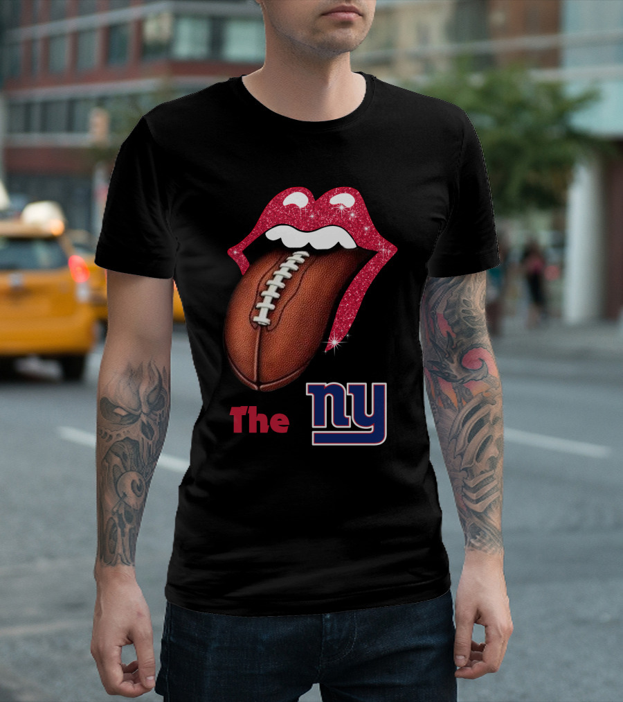 The NY SMILE GIANTS Football Tongue T-Shirt