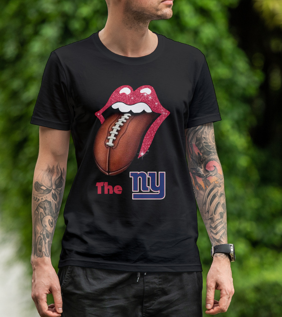The NY SMILE GIANTS Football Tongue T-Shirt