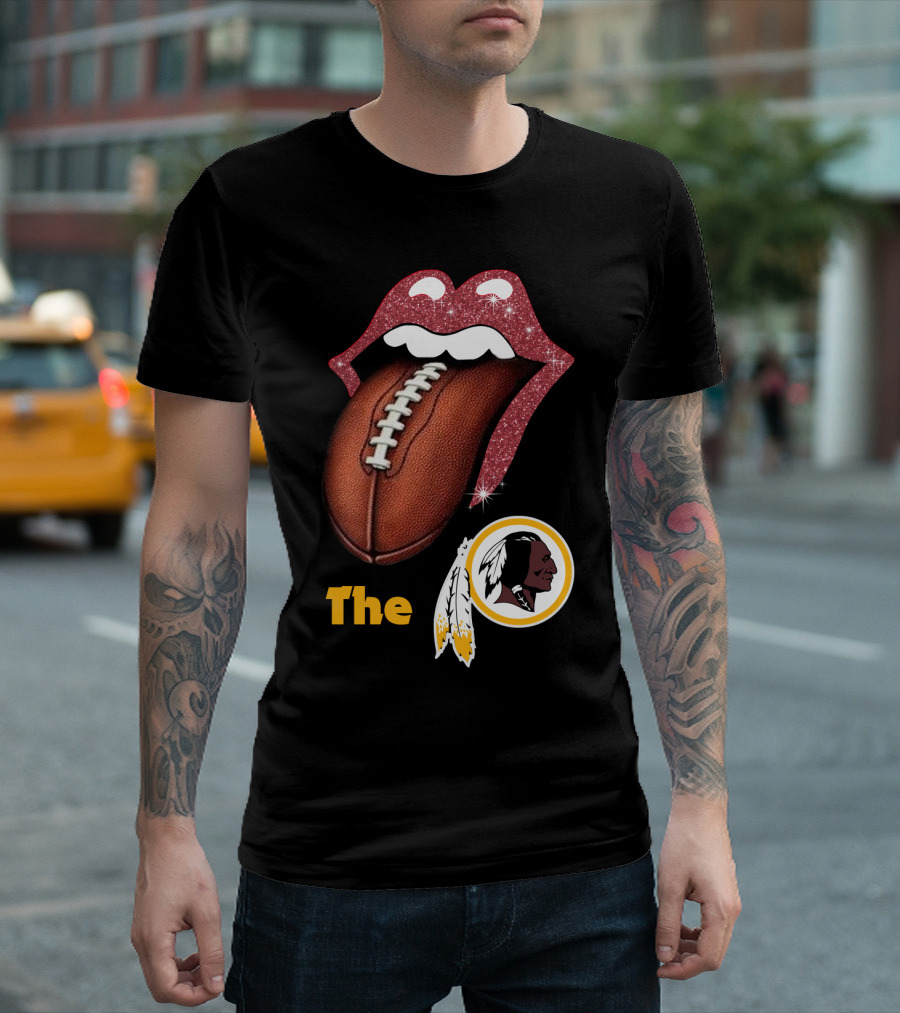 The Redskins Lips Football T-Shirt