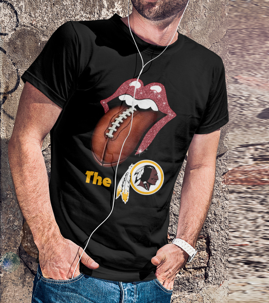 The Redskins Lips Football T-Shirt