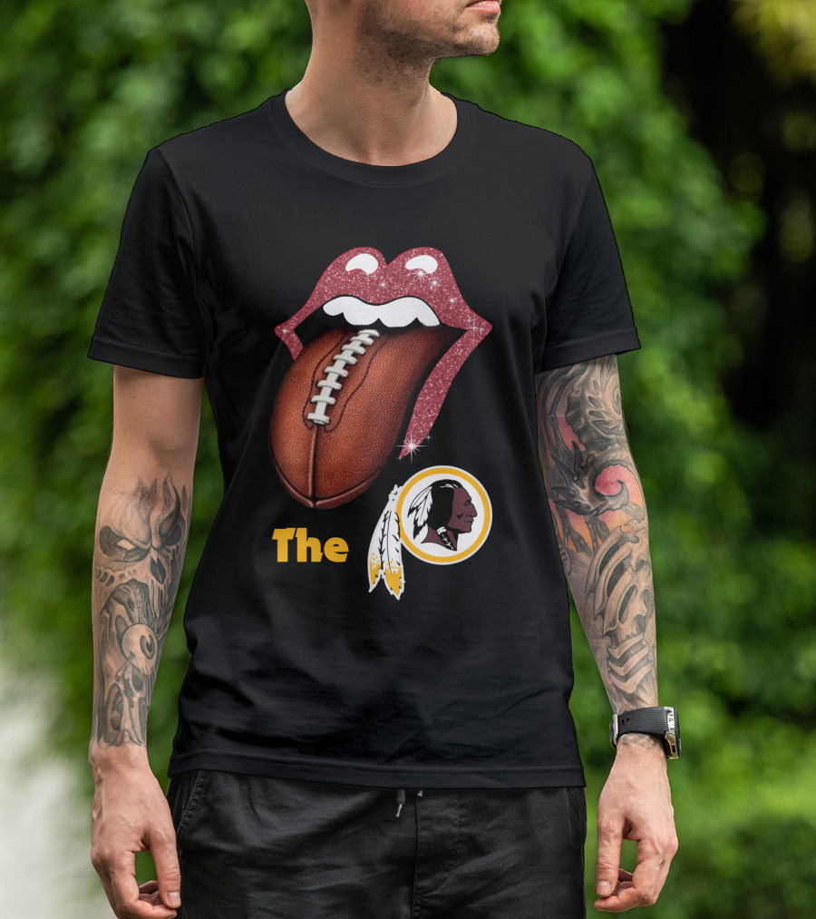 The Redskins Lips Football T-Shirt