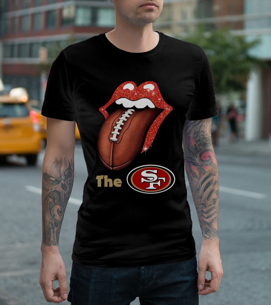 The Rolling 49ers Football Tongue T-Shirt