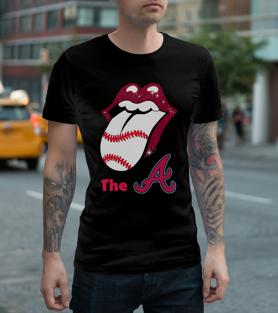 The Braves Glitter Tongue Baseball T-Shirt