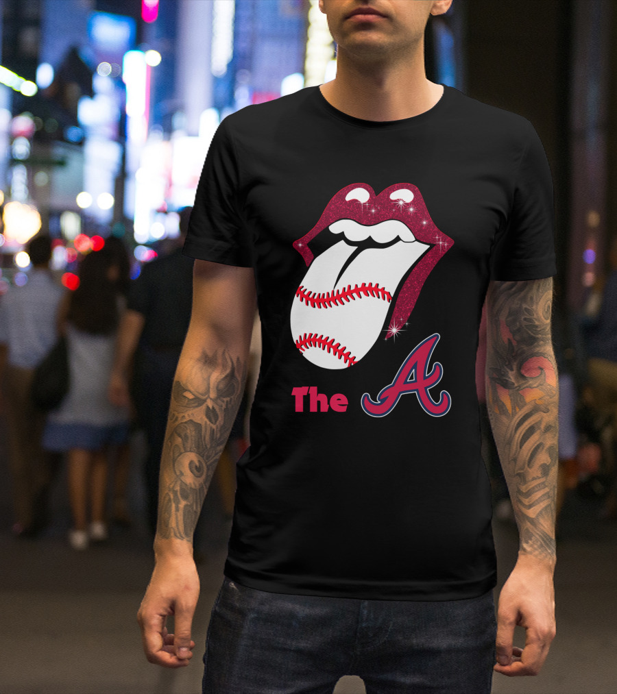 The Braves Glitter Tongue Baseball T-Shirt