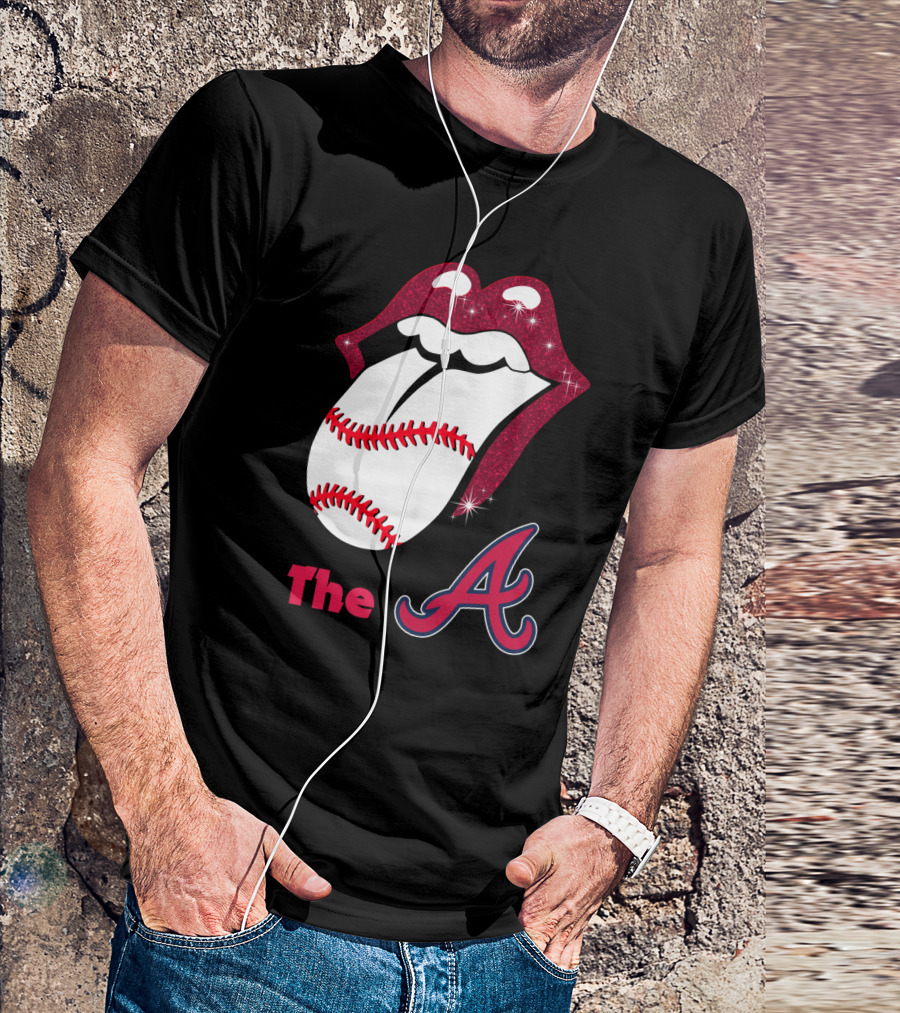 The Braves Glitter Tongue Baseball T-Shirt