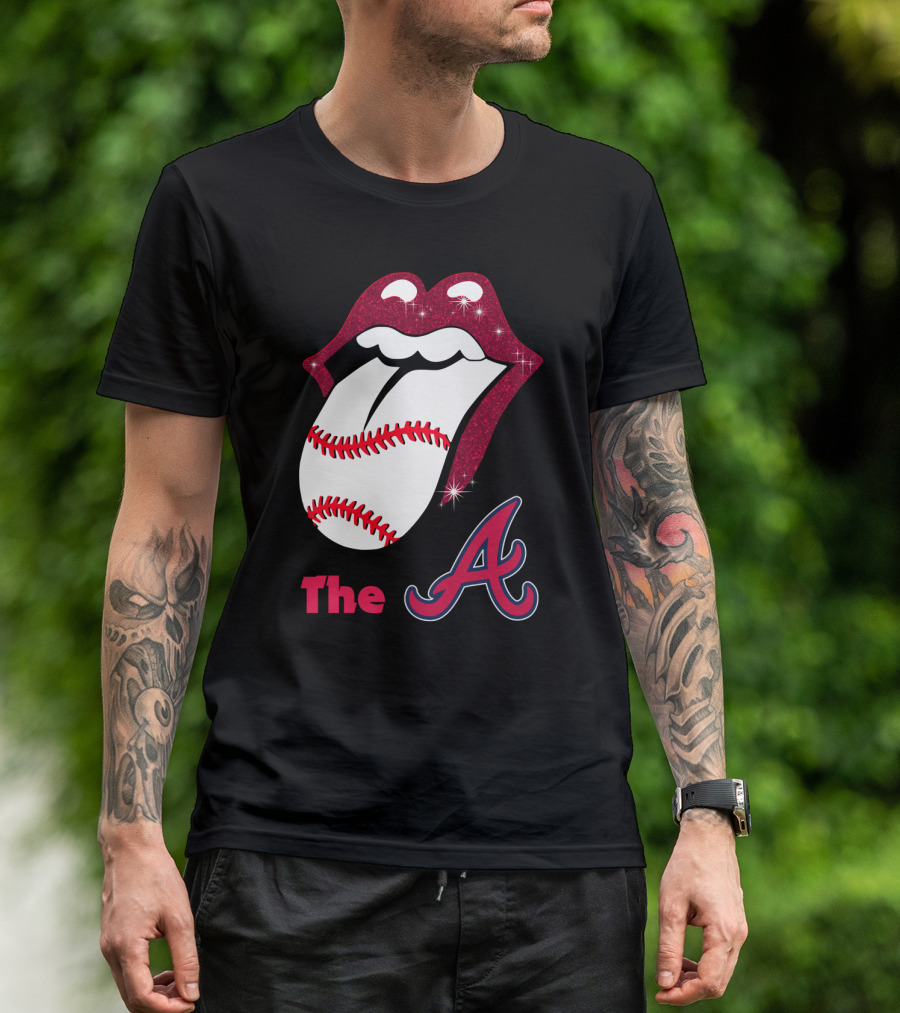 The Braves Glitter Tongue Baseball T-Shirt