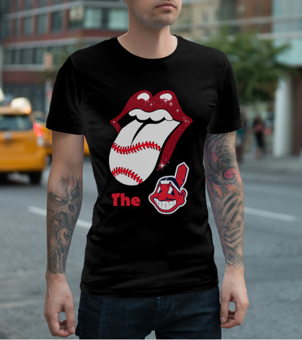 The Smile Logo With Red Lips And Baseball Image T-Shirt