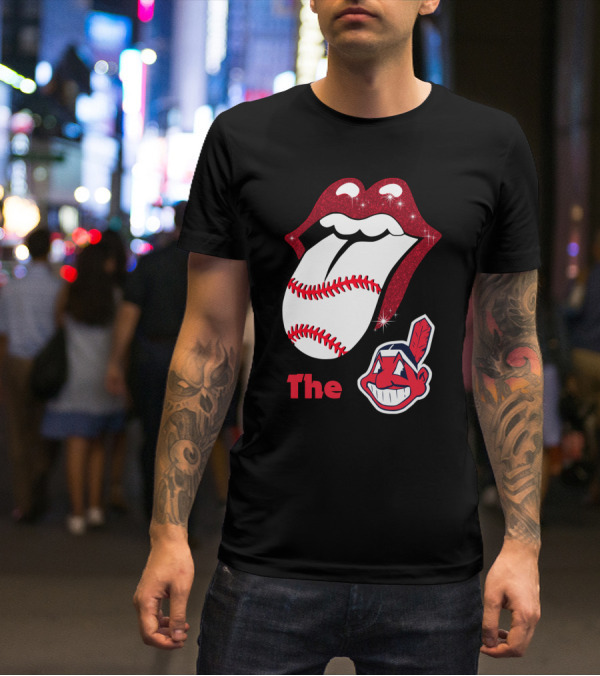 The Smile Logo With Red Lips And Baseball Image T-Shirt
