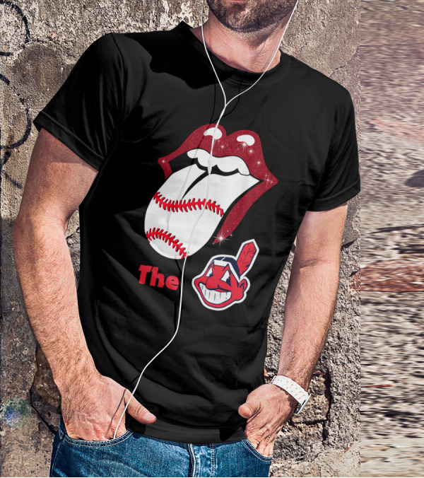 The Smile Logo With Red Lips And Baseball Image T-Shirt