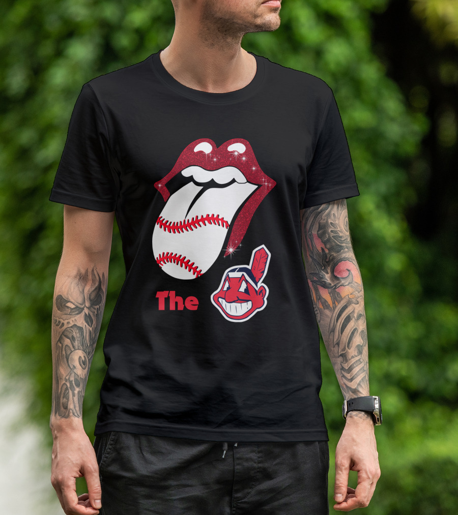 The Smile Logo With Red Lips And Baseball Image T-Shirt