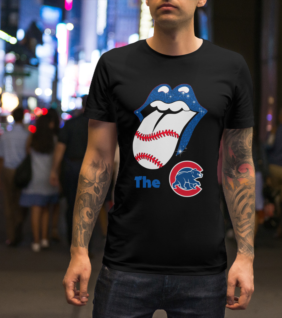 The Smile Cubs Baseball Tongue And Bear T-Shirt