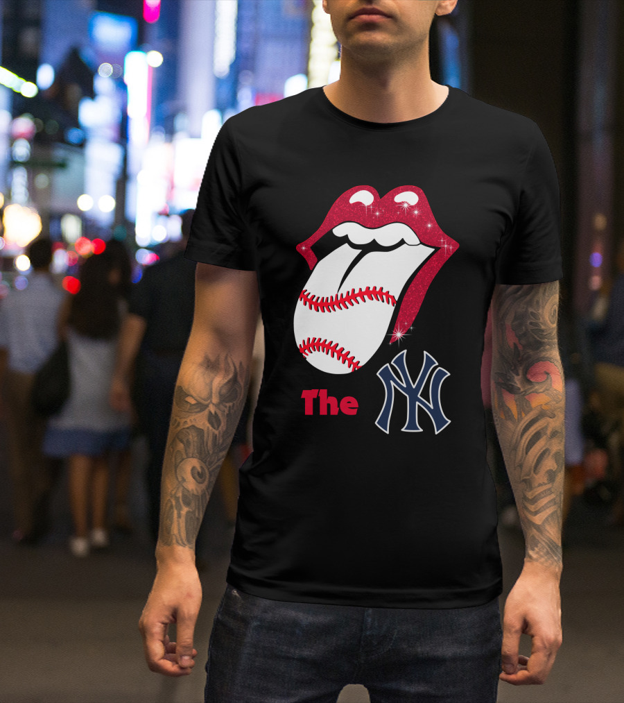 The Yankees Baseball Rolling Tongue T-Shirt